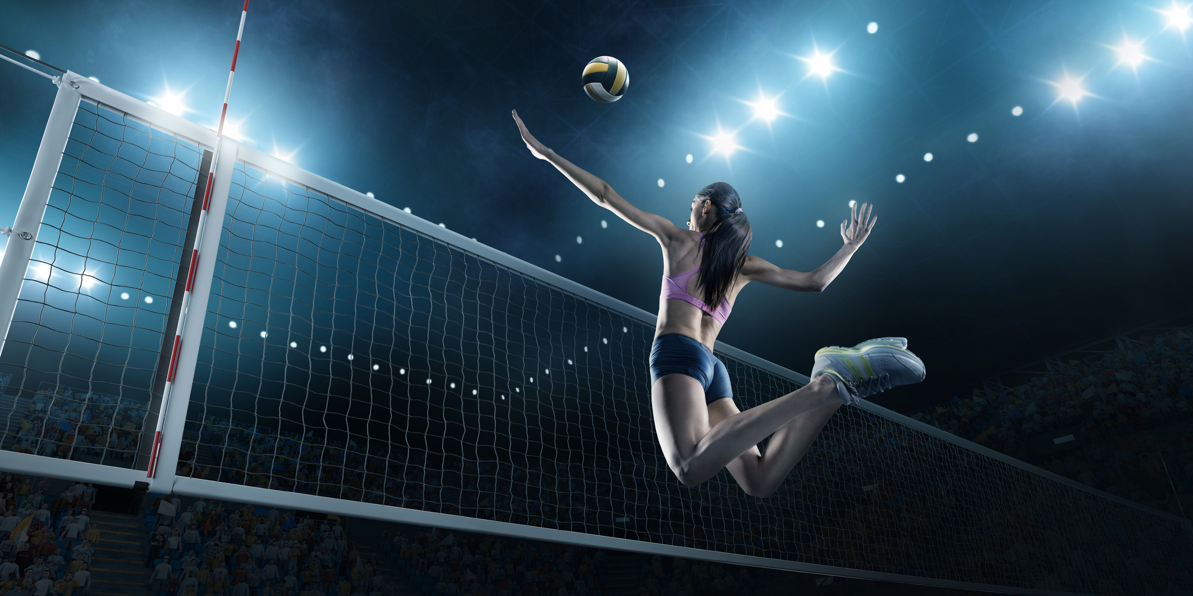 Volleyball: Female player in action